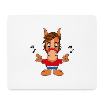 PFERD - PONY - MUSIK - Mousepad (Querformat) - Weiß - Vorne
