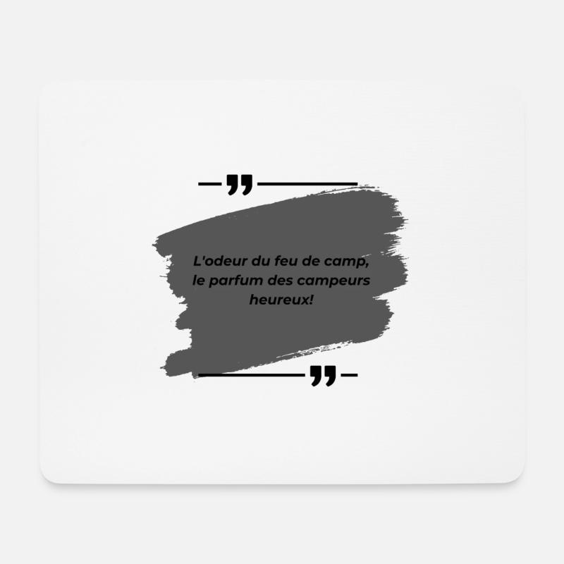 Der Geruch des Lagerfeuers, der Duft der Camper... - Mousepad (Querformat) - Weiß