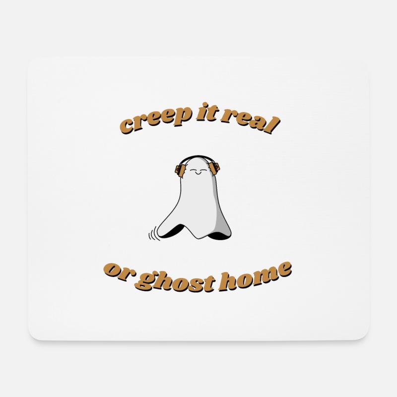 Halloween Geist - Mousepad (Querformat) - Weiß