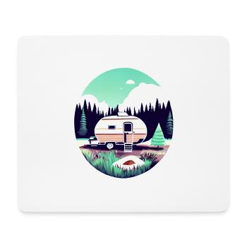 Camping Wohnwagen Camp Geschenk Zelten Wohnmobil - Mousepad (Querformat) - Weiß - Vorne