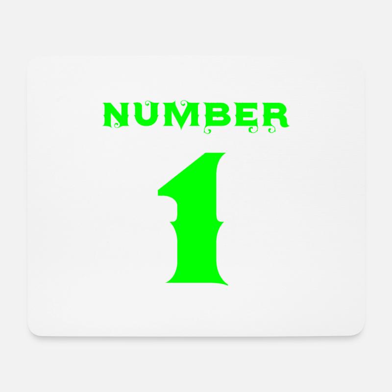 number 1 - Mouse Pad (horizontal) - white