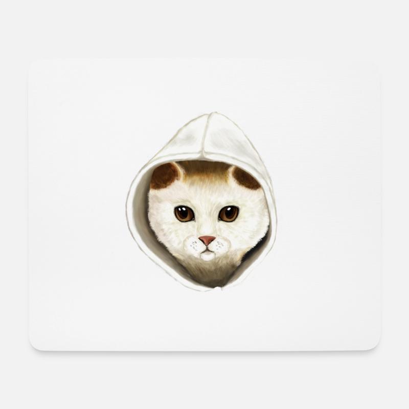 Cat - Mouse Pad (horizontal) - white