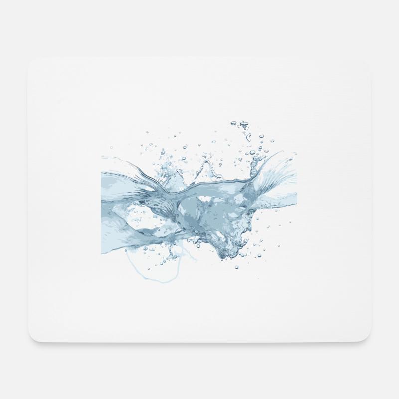 Wasserspritzer! - Mousepad (Querformat) - Weiß