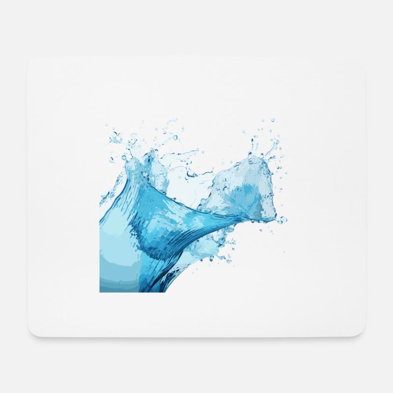 Wasserspritzer! - Mousepad (Querformat) - Weiß