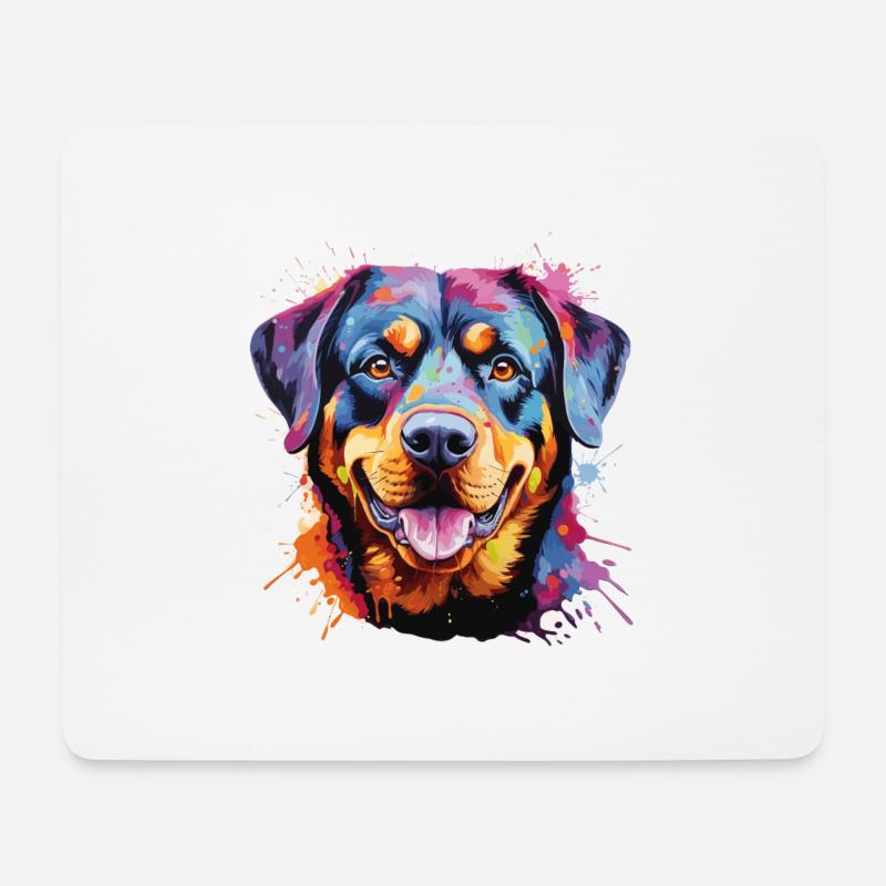 cute Rottweiler - Mouse Pad (horizontal) - white