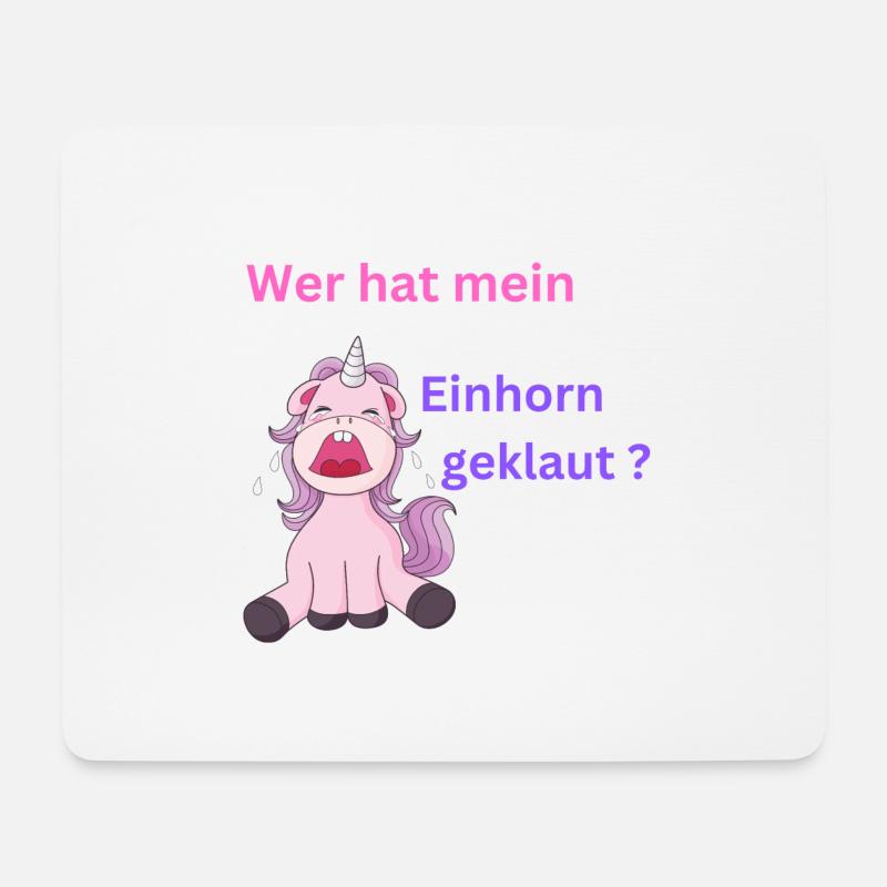 Einhorn gkelaut - Mousepad (Querformat) - Weiß