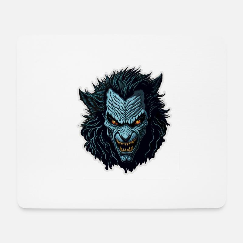 Werwolf - Mousepad (Querformat) - Weiß
