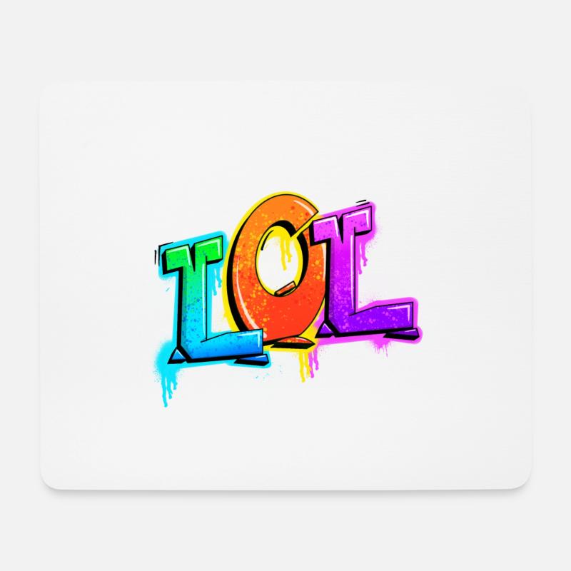 LOL - Mousepad (Querformat) - Weiß