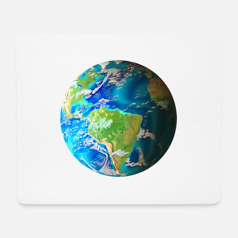 Welt in deinen Händen - Entdecke den Globus - Mousepad (Querformat) - Weiß