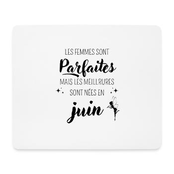 Femmes parfaites nées en juin - Tapis de souris (format paysage) - blanc - Devant
