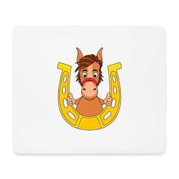 PFERD - PONY - HUFEISEN - Mousepad (Querformat) - Weiß - Vorne