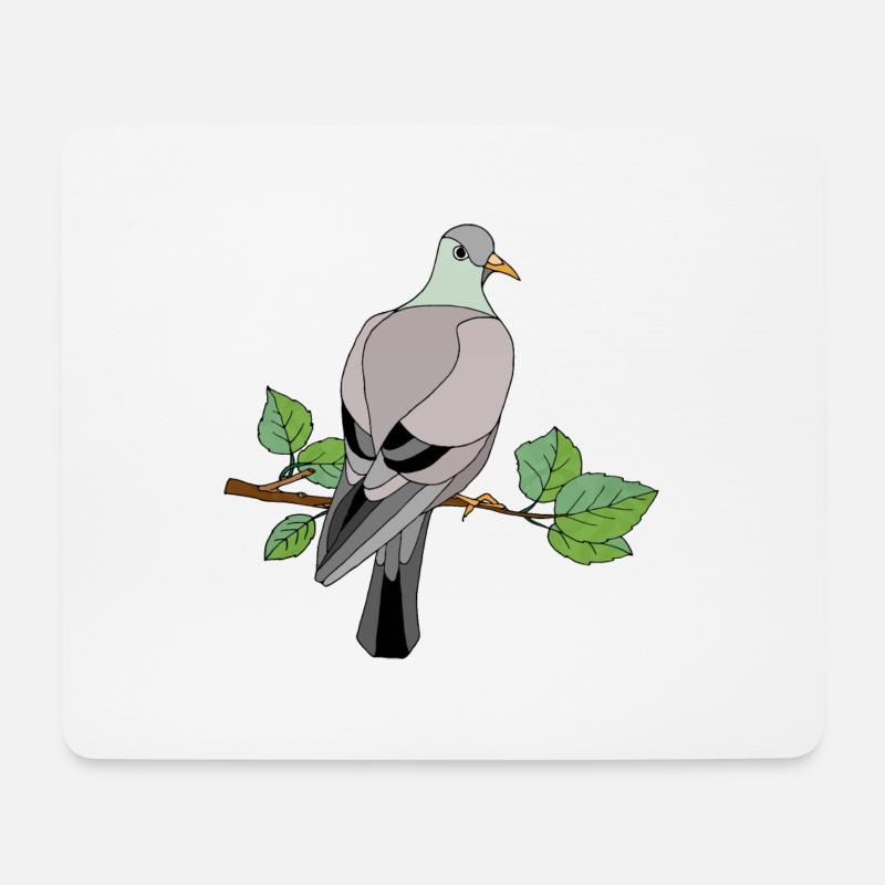 Vogel - Mousepad (Querformat) - Weiß