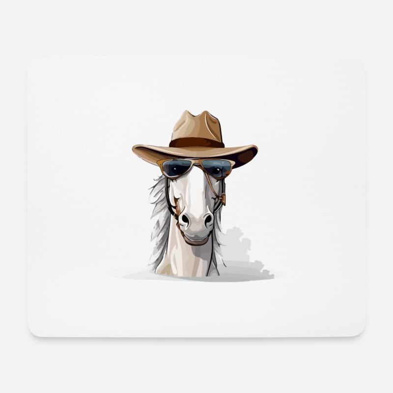 Kali das Cowboy-Pferd - Mousepad (Querformat) - Weiß