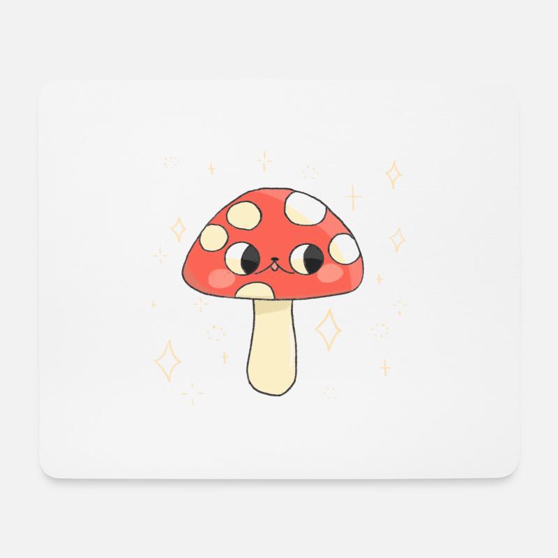 Pilz - Mousepad (Querformat) - Weiß