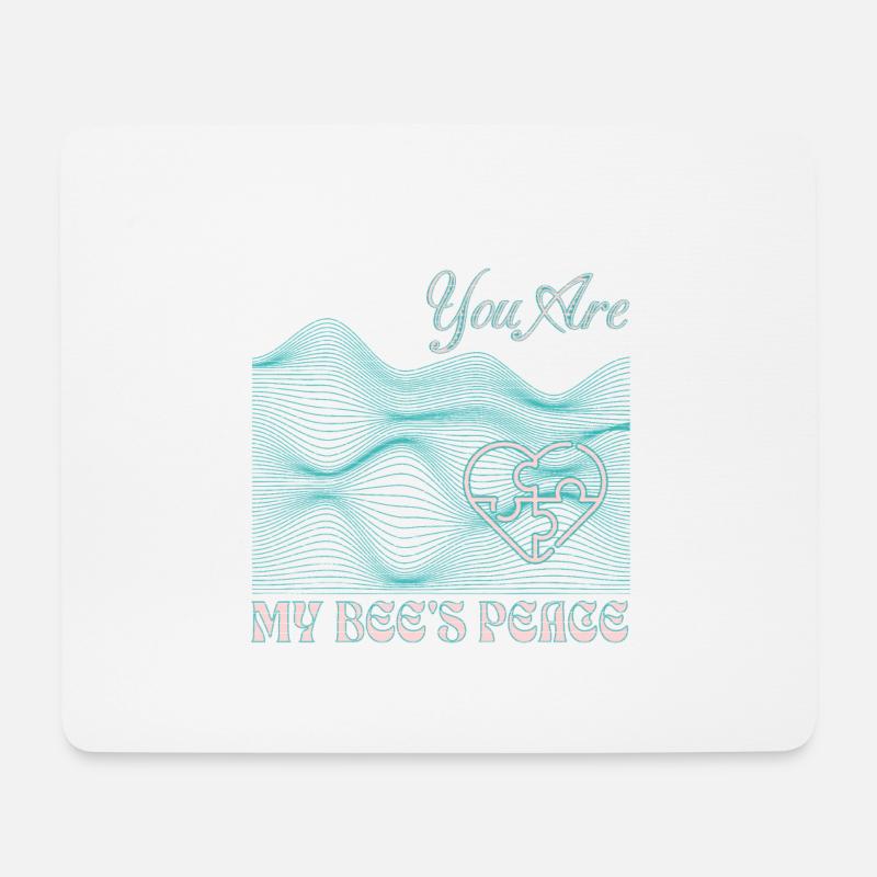 Bienenfrieden - Mousepad (Querformat) - Weiß