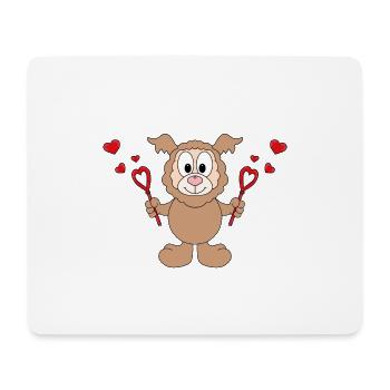 LAMA - ALPAKA - LIEBE - SEIFENBLASEN - TIER - FUN - Mousepad (Querformat) - Weiß - Vorne
