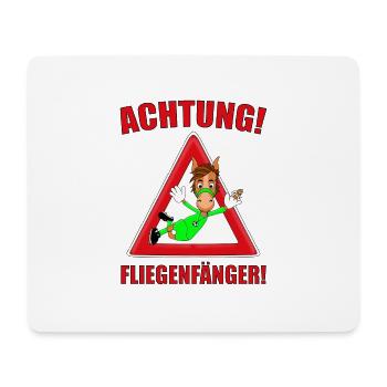PFERD - TORWART - FLIEGENFÄNGER - FUßBALL - Mousepad (Querformat) - Weiß - Vorne