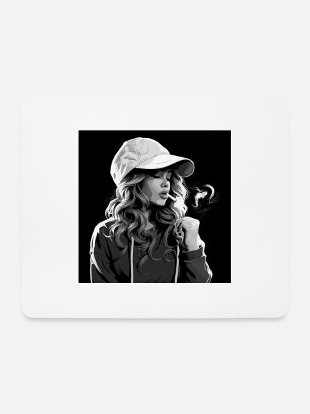 Die lockige Sinnlichkeit - Mousepad (Querformat) - Weiß
