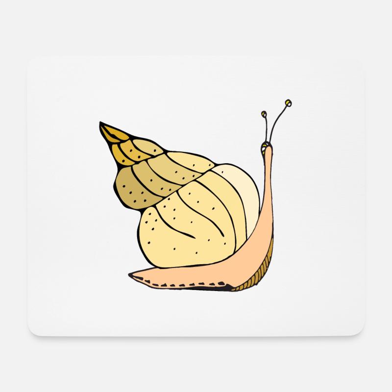 Schnecke - Mousepad (Querformat) - Weiß