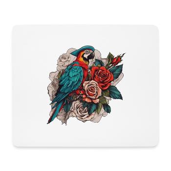 Papagei - Mousepad (Querformat) - Weiß - Vorne
