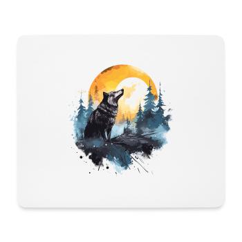Watercolor Wolf - Mouse Pad (horizontal) - white - Front