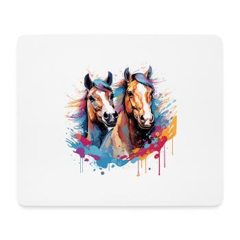Horses, horses - Mouse Pad (horizontal) - white - Front
