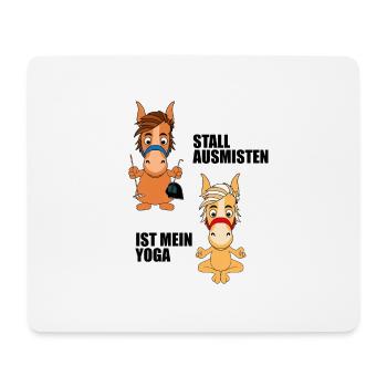 PFERDE - PFERD - STALL AUSMISTEN IST MEIN YOGA - Mousepad (Querformat) - Weiß - Vorne