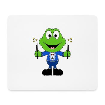 ZAUBERN - ZAUBERER - MAGIE - FROSCH - TIER - Mousepad (Querformat) - Weiß - Vorne