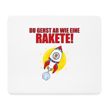 DU GEHST AB WIE EINE RAKETE! - PFERD - WELTALL - Mousepad (Querformat) - Weiß - Vorne