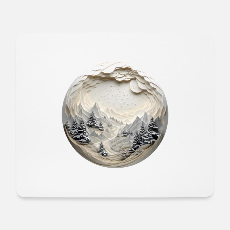 Natur in der Papierkunst - Mousepad (Querformat) - Weiß