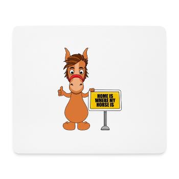 PFERD - HOME IS WHERE MY HORSE IS - Mousepad (Querformat) - Weiß - Vorne