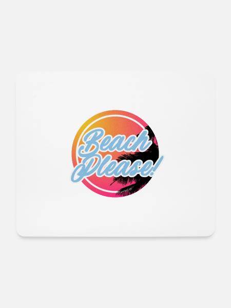 Tropisches Paradies: Strand bitte! Urlaubsstimmung - Mousepad (Querformat) - Weiß