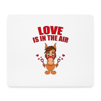 LOVE IS IN THE AIR - PFERD - SEIFENBLASEN - PONY - Mousepad (Querformat) - Weiß - Vorne