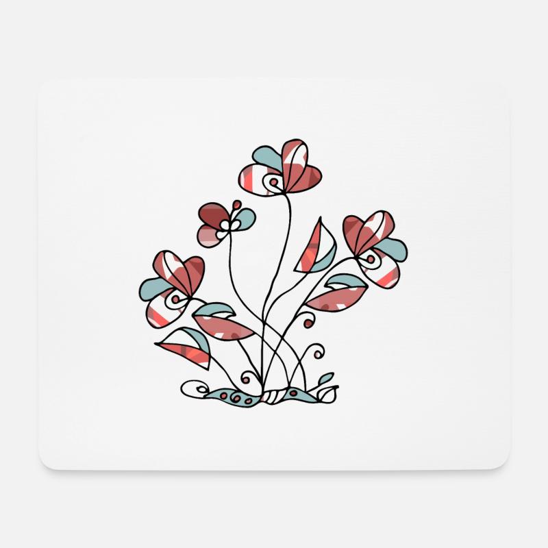 Blumen - Mousepad (Querformat) - Weiß