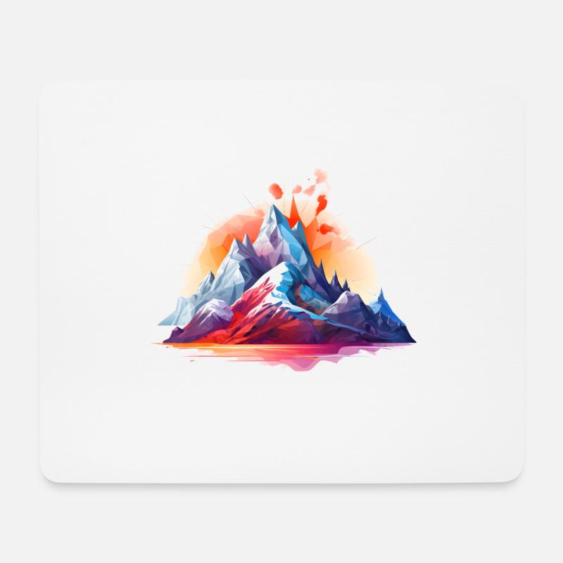 Psychedelic Mountains - Mouse Pad (horizontal) - white