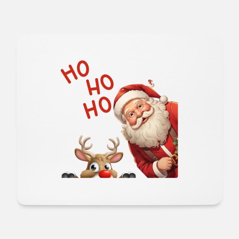 ho ho ho Weihnachtsmann - Mousepad (Querformat) - Weiß