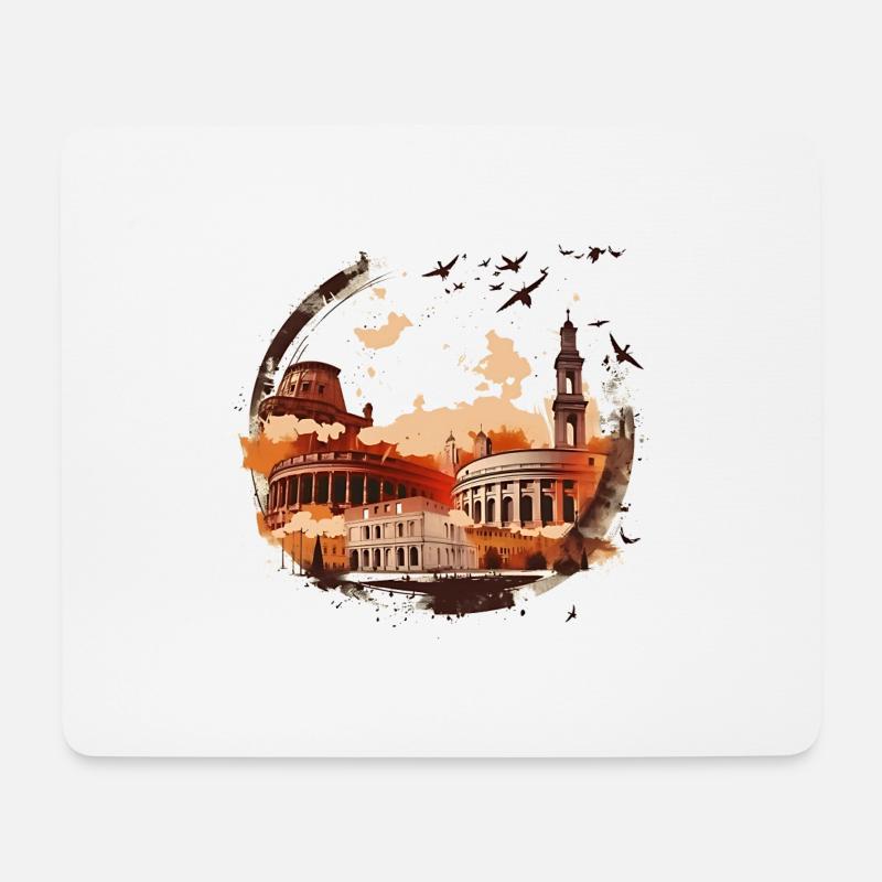 Rom hat eine lange Geschichte - Mousepad (Querformat) - Weiß