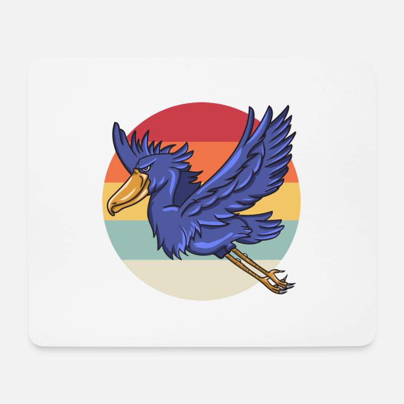 Schuhschnabel Vogel Ornithologe Wald I Geschenk - Mousepad (Querformat) - Weiß