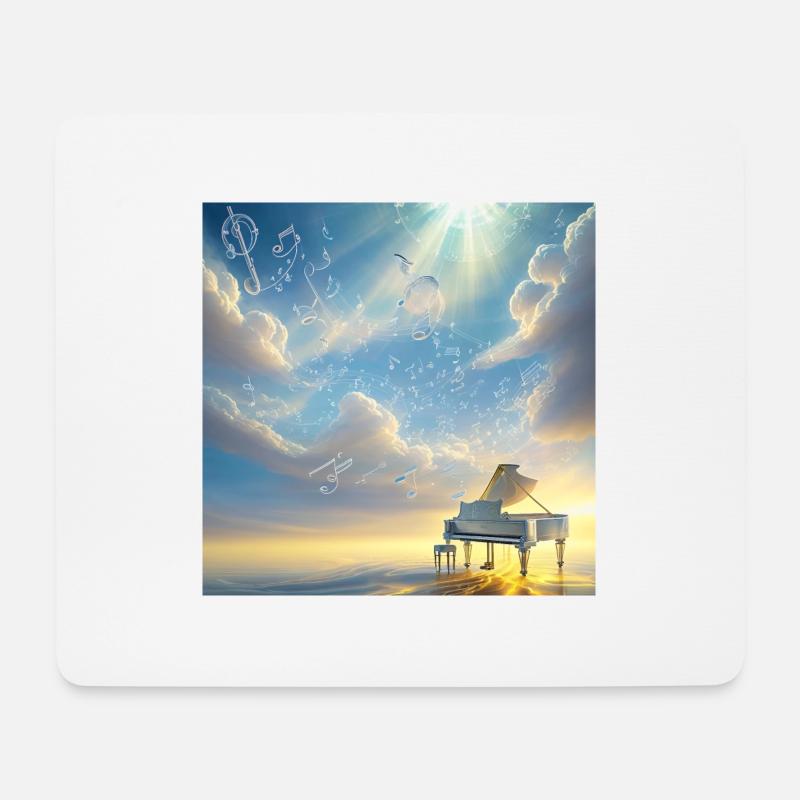 Musik liegt in der Luft - Mousepad (Querformat) - Weiß