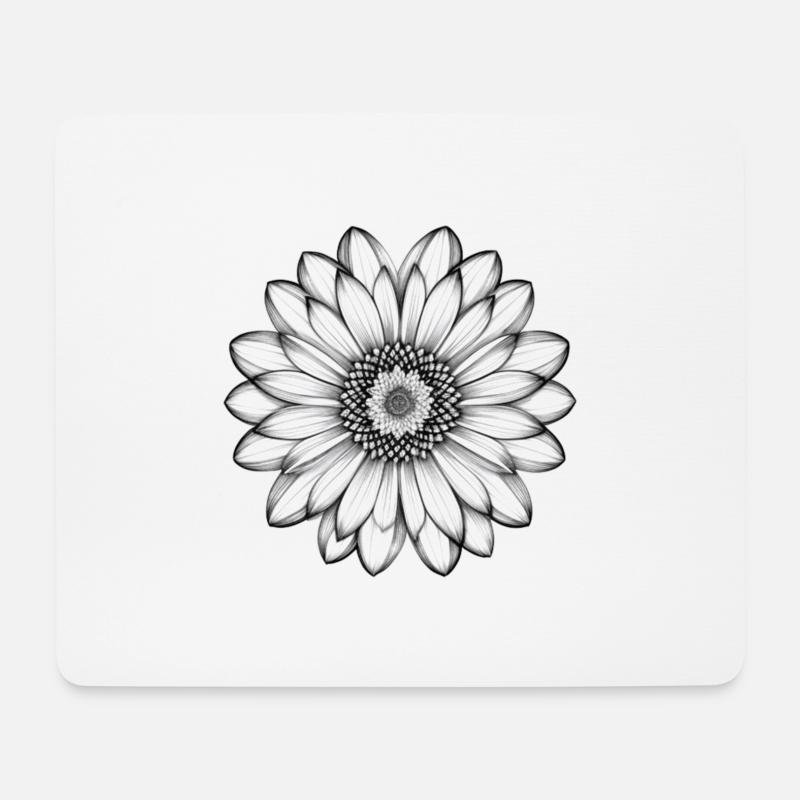 Simple Design Flower SW - Mouse Pad (horizontal) - white