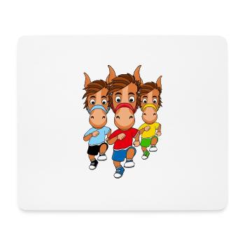 PFERDE - PFERDERENNEN - RENNPFERDE - PFERDESPORT - Mousepad (Querformat) - Weiß - Vorne