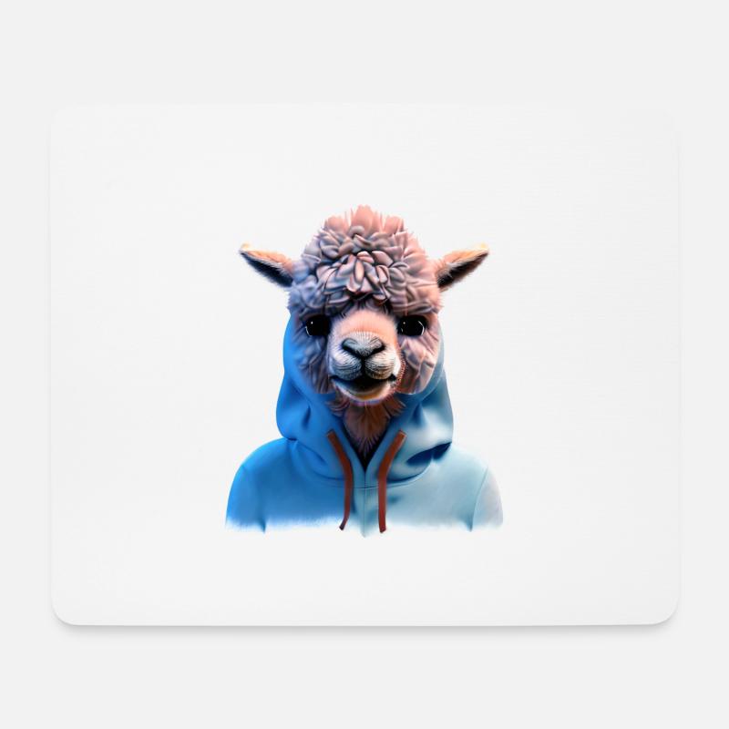 Alpakazüchter Alpaka trägt Pullover Alpakafan - Mousepad (Querformat) - Weiß