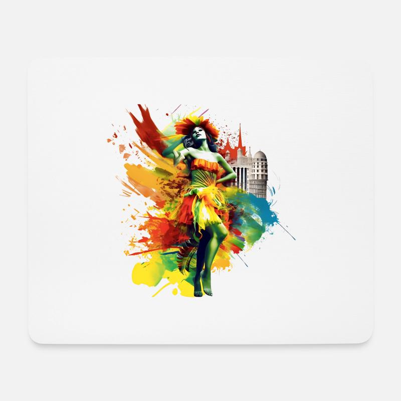 Die Samba-Paraden in Rio de Janeiro sind berühmt - Mousepad (Querformat) - Weiß