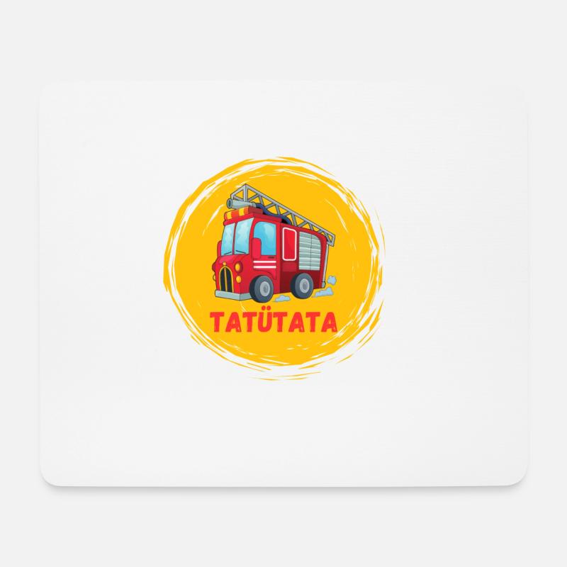 Tatütata, Die Feuerwehr - Mousepad (Querformat) - Weiß