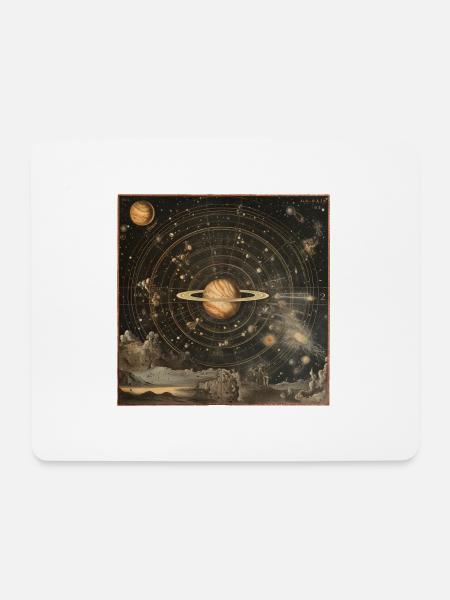 Antike Sternenkarte - Mousepad (Querformat) - Weiß