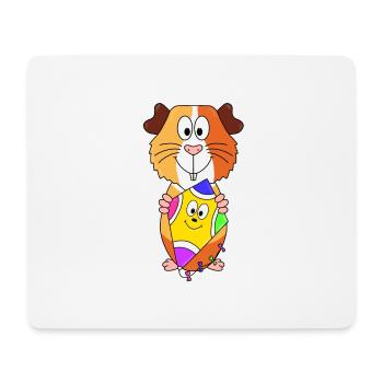 DRACHE - KITE - MEERSCHWEINCHEN - TIER - HERBST - Mousepad (Querformat) - Weiß - Vorne