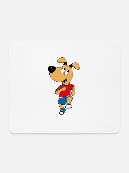 SPORT - HUND - LAUFEN - HUNDE - HUNDESPORT - Mousepad (Querformat) - Weiß