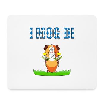 MEERSCHWEINCHEN - TIER - BLUMEN - I MOG DI - Mousepad (Querformat) - Weiß - Vorne