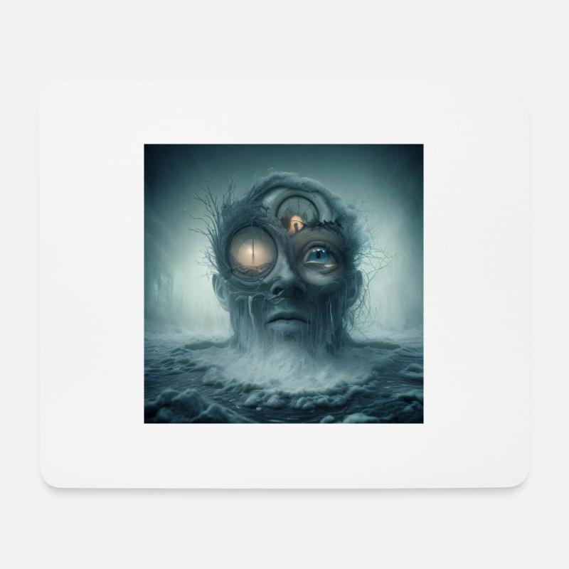 Angst - Mousepad (Querformat) - Weiß
