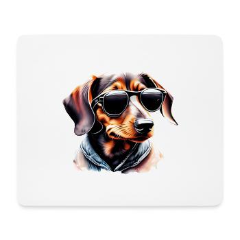 Teckel Chiens Teckel Chiot Chien Propriétaire Chien Propriétaire - Tapis de souris (format paysage) - blanc - Devant